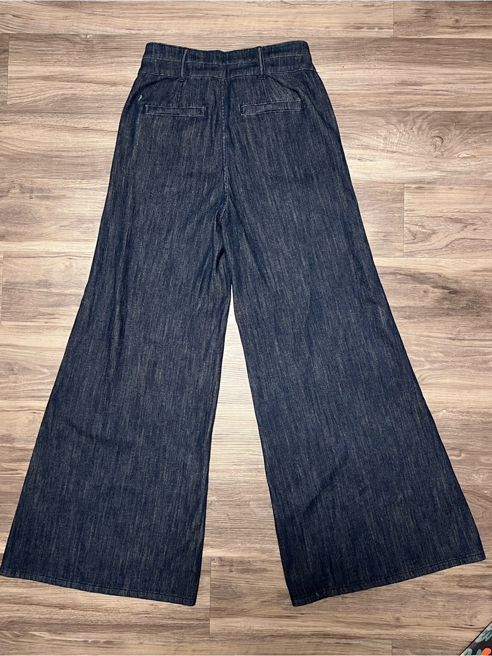 Anthropologie Pilcro High-Rise Wide-Leg Trouser Jeans Dark Wash Size 28 - Picture 3 of 10